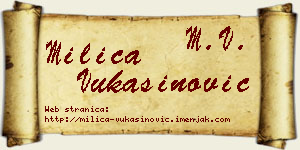 Milica Vukašinović vizit kartica